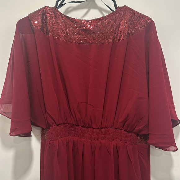 City chic maxi sequin wrap dress- 16-Ruby- NWT - Picture 6 of 9